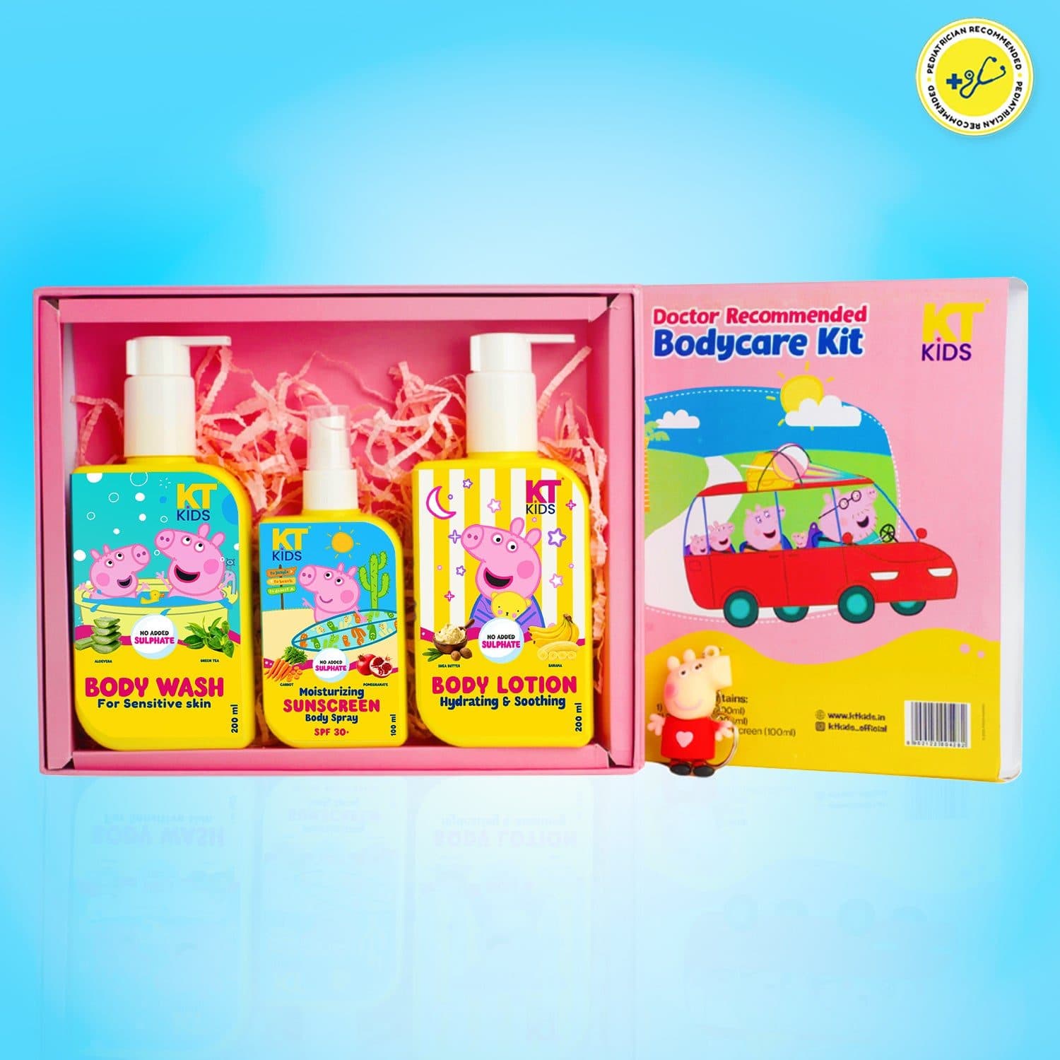 KT Kids Peppa Pig Kids Hair Care Kit with Fancy Gift Bag + Free Peppa Pig Keychain - 500ml - Hair Oils, Care, and Styling | Buy online on ZillyBuy