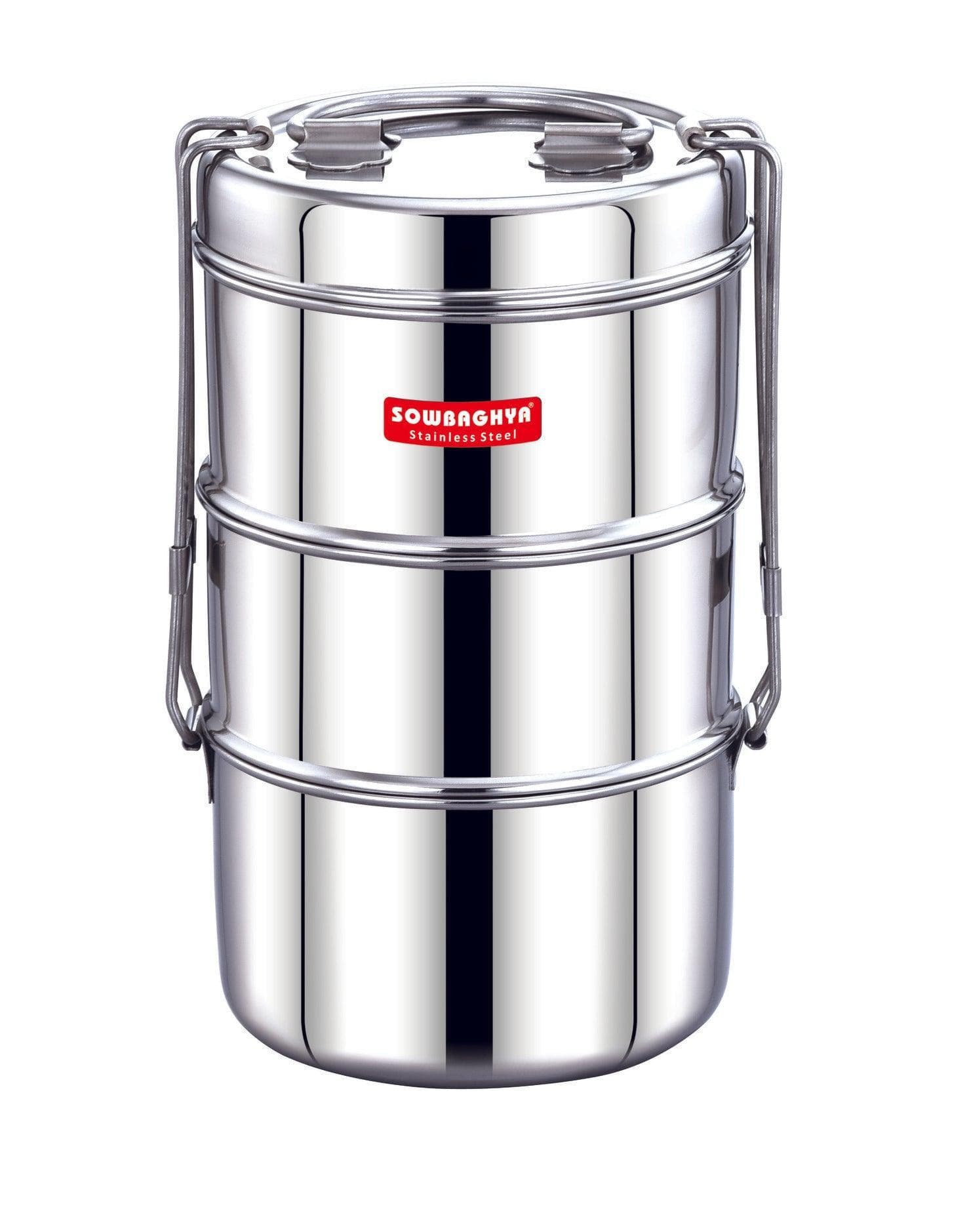 Stainless Steel Lunch Box – Triple - Kitchen Storage and Containers | Buy online on ZillyBuy
