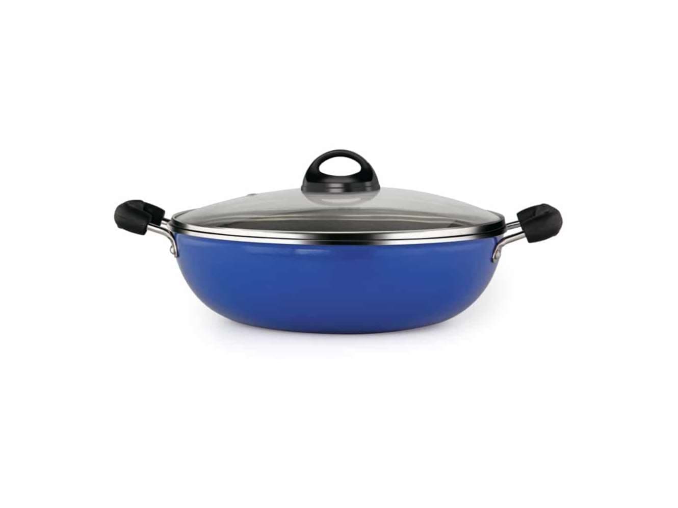 Premier Non Stick Kadai with Glass lid 24cm (Induction Bottom)