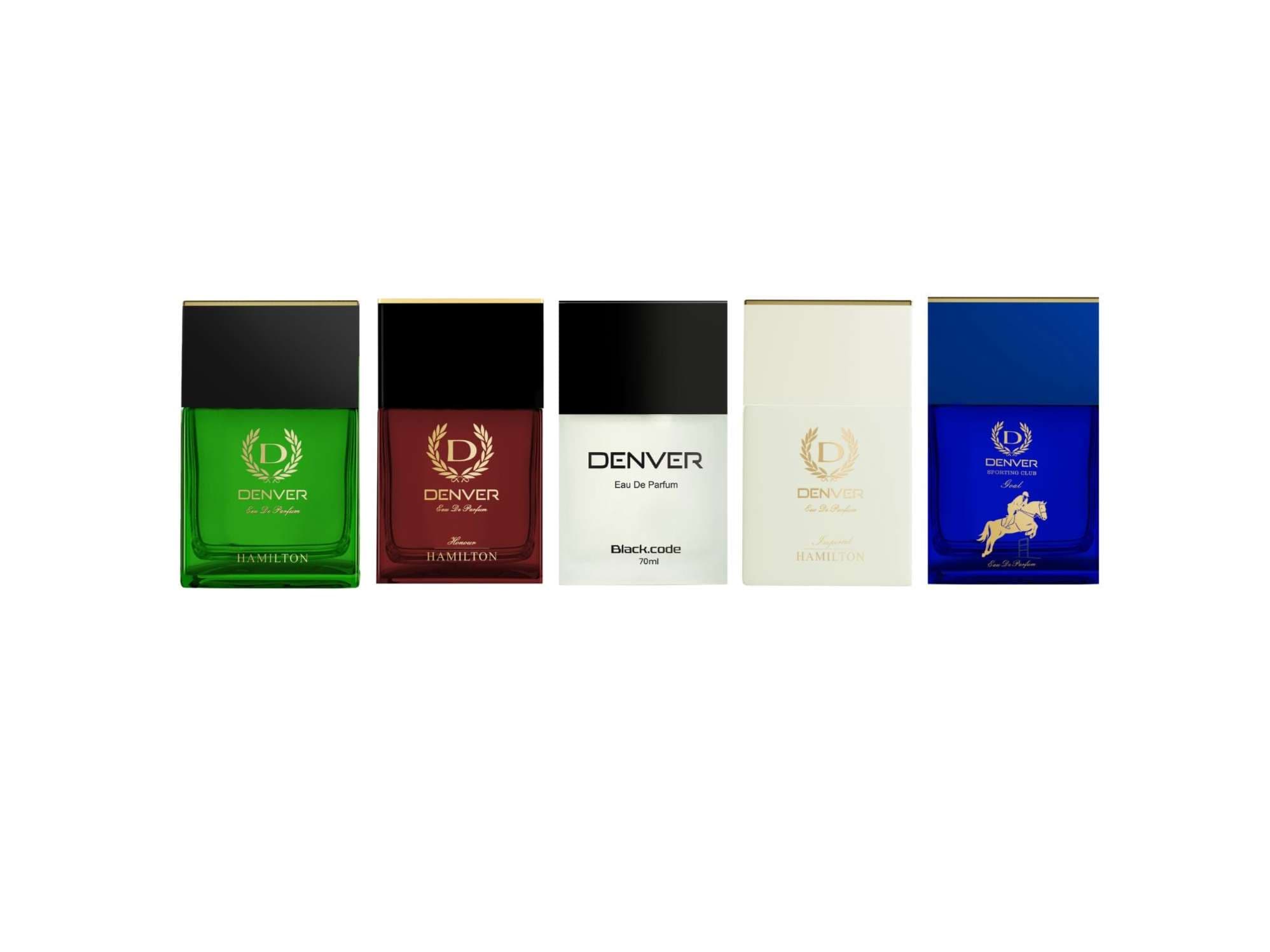 Denver Pack of 5 (Hamilton, Black Code, Imperial, Honour, Goal Perfume ) - 70ml Each - Fragrance | Buy online on ZillyBuy