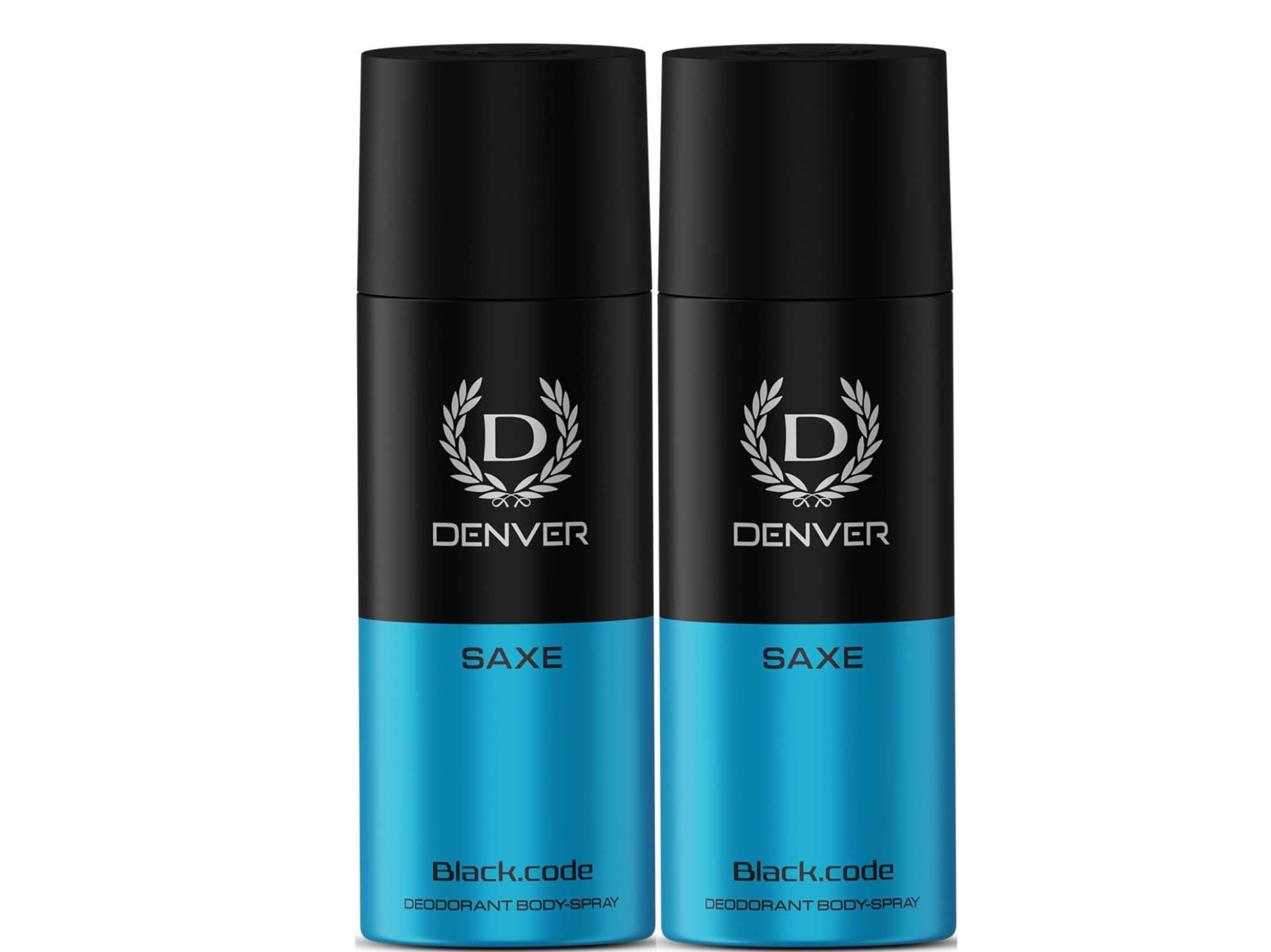 DENVER Saxe Long Lasting Deodarant for Men & Boys - 150ml (Pack of 2) - Fragrance | Buy online on ZillyBuy