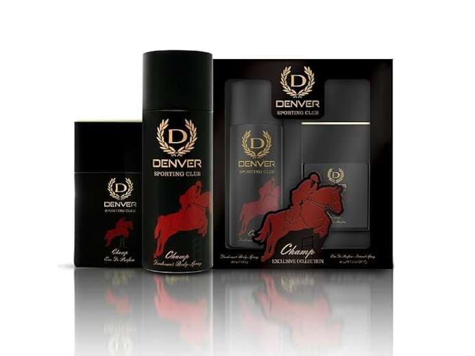 Denver Champ Gift Set - Deodorant 165ml + Perfume 60ml, Long Lasting Fragrance for Men - Fragrance | Buy online on ZillyBuy