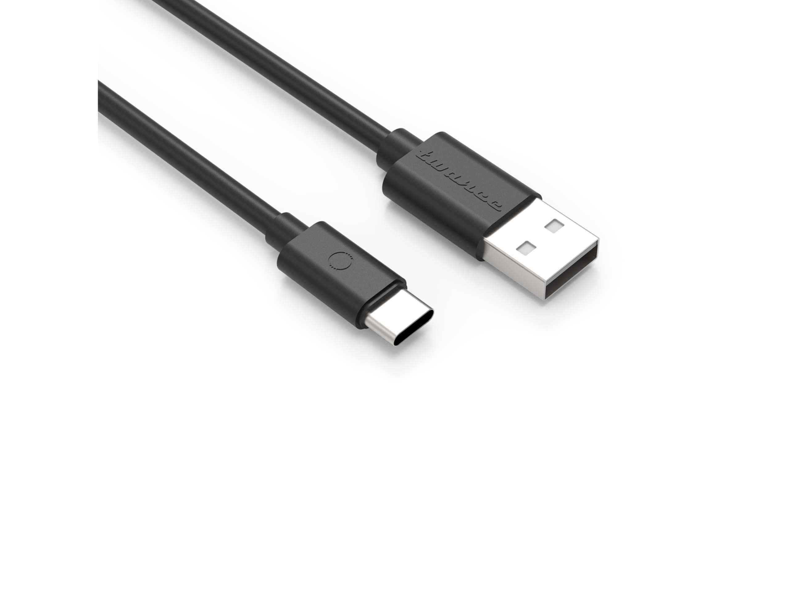 Twance T24B PVC - Type C to USB Charging & Data transfer Cable, 2 M, Black - 10 Pieces