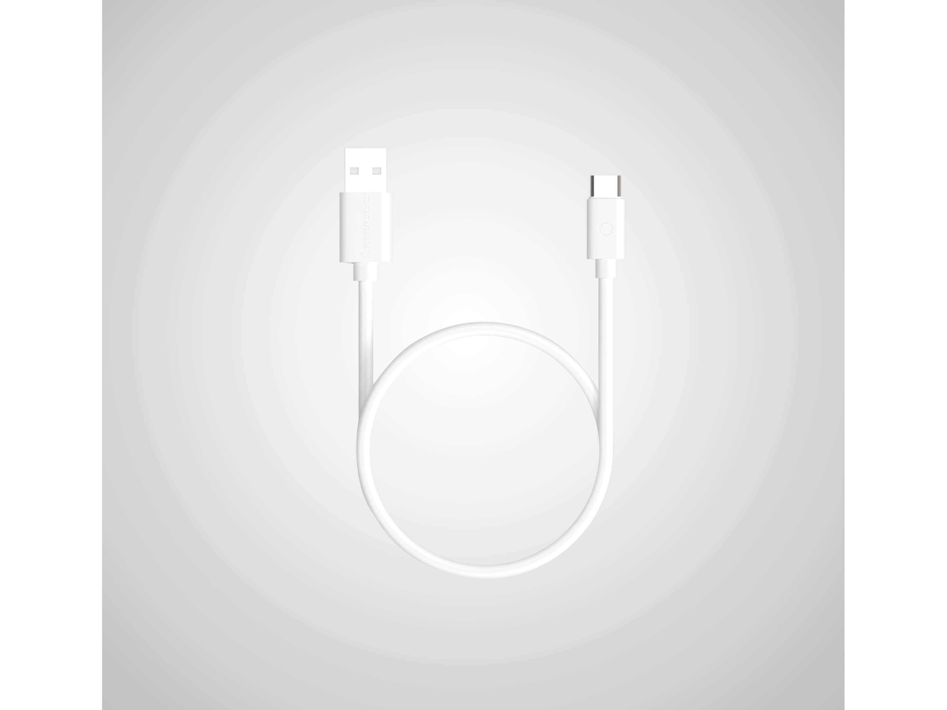 Twance T20W PVC - Type C to USB Charging & data transfer Cable, 1 M, White - 500 Pieces