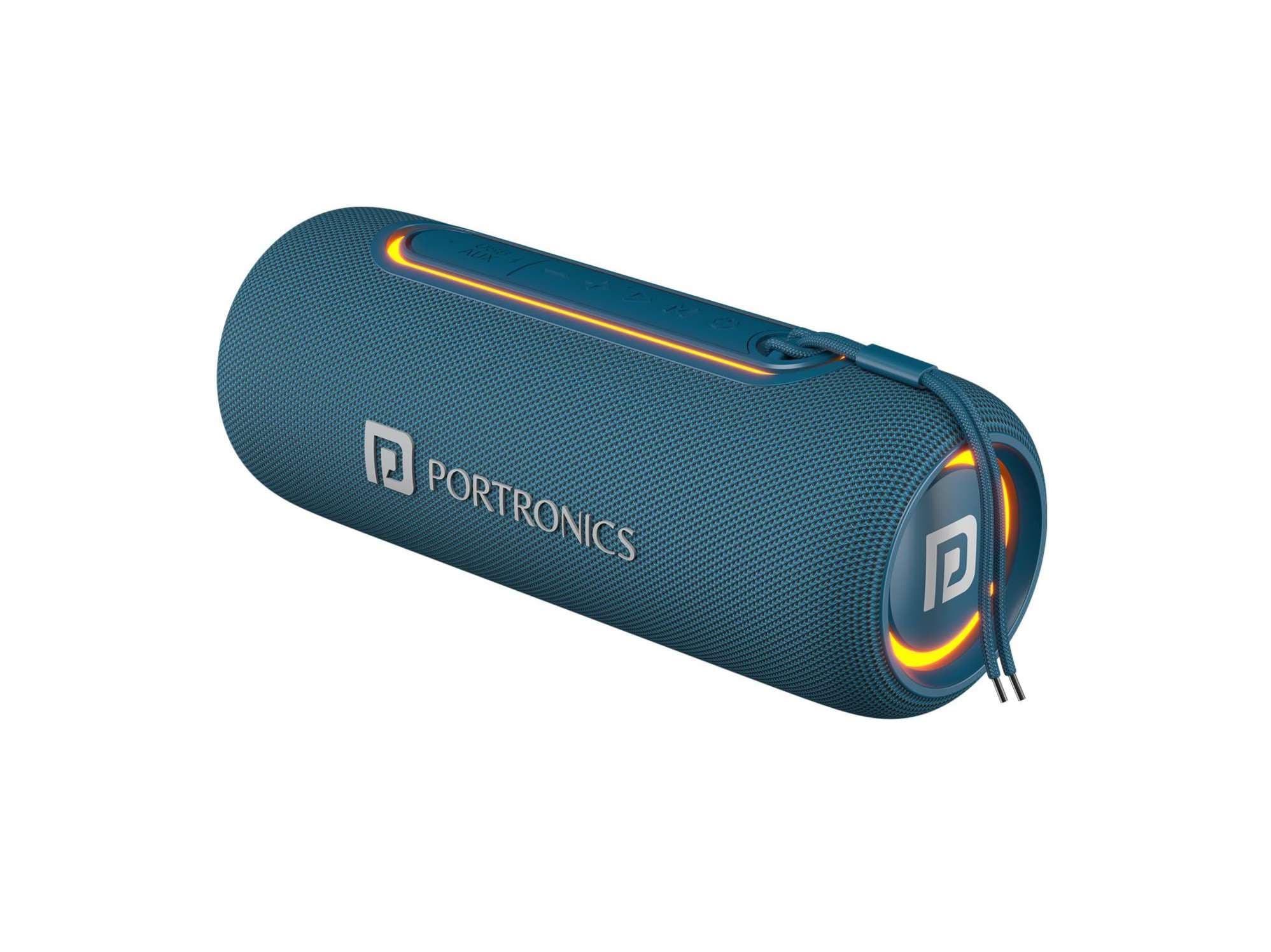 Portronics Resound 2, 5 Hour Playback, In Built Mic, RGB lights, Type C Charging - Blue - Speaker | Buy online on ZillyBuy