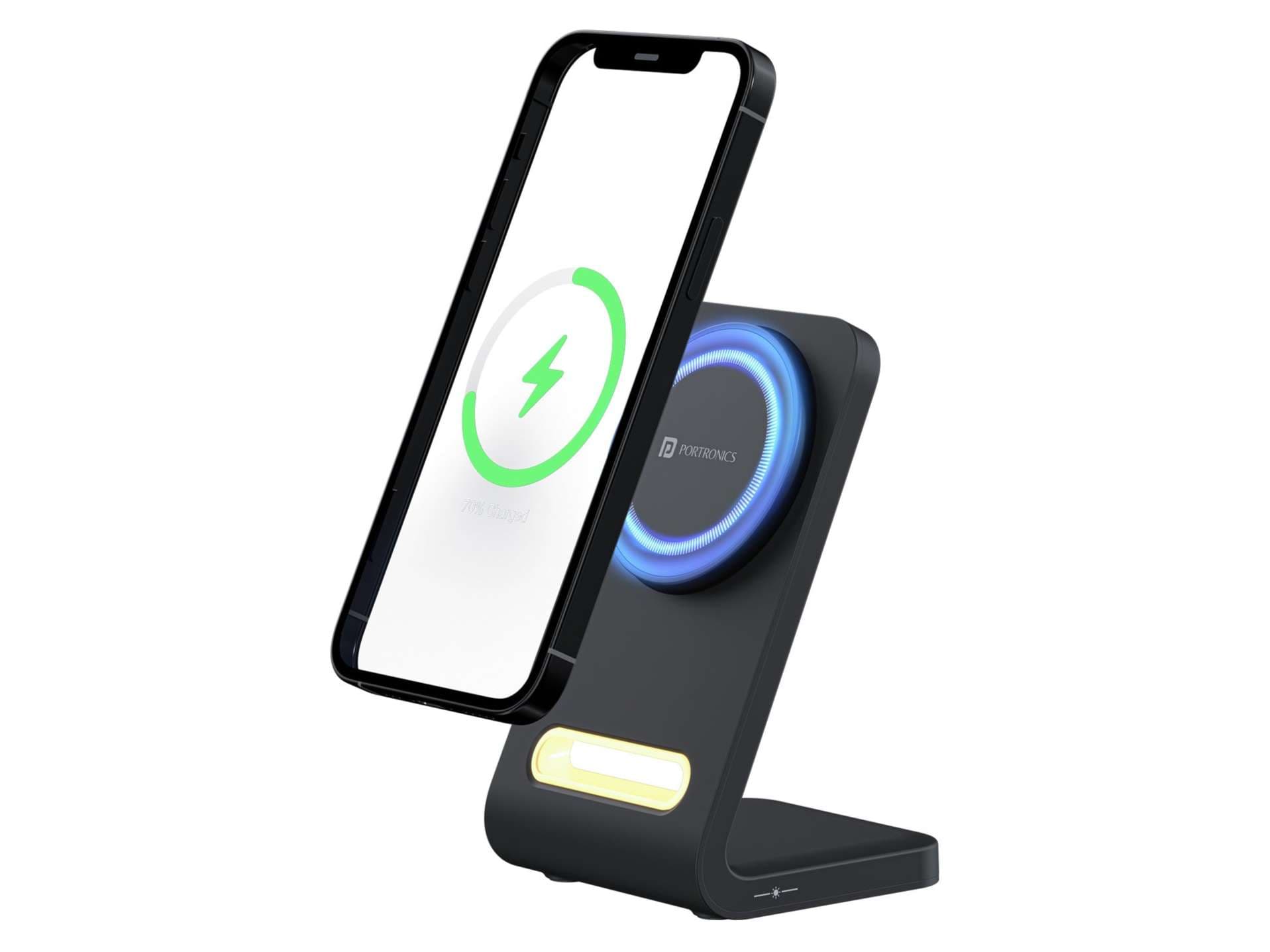 Portronics Flux 15W Qi2 Enabled Fast Charging Wireless Charger, MagSafe Compatible, Best for iOS16 - Charger | Buy online on ZillyBuy