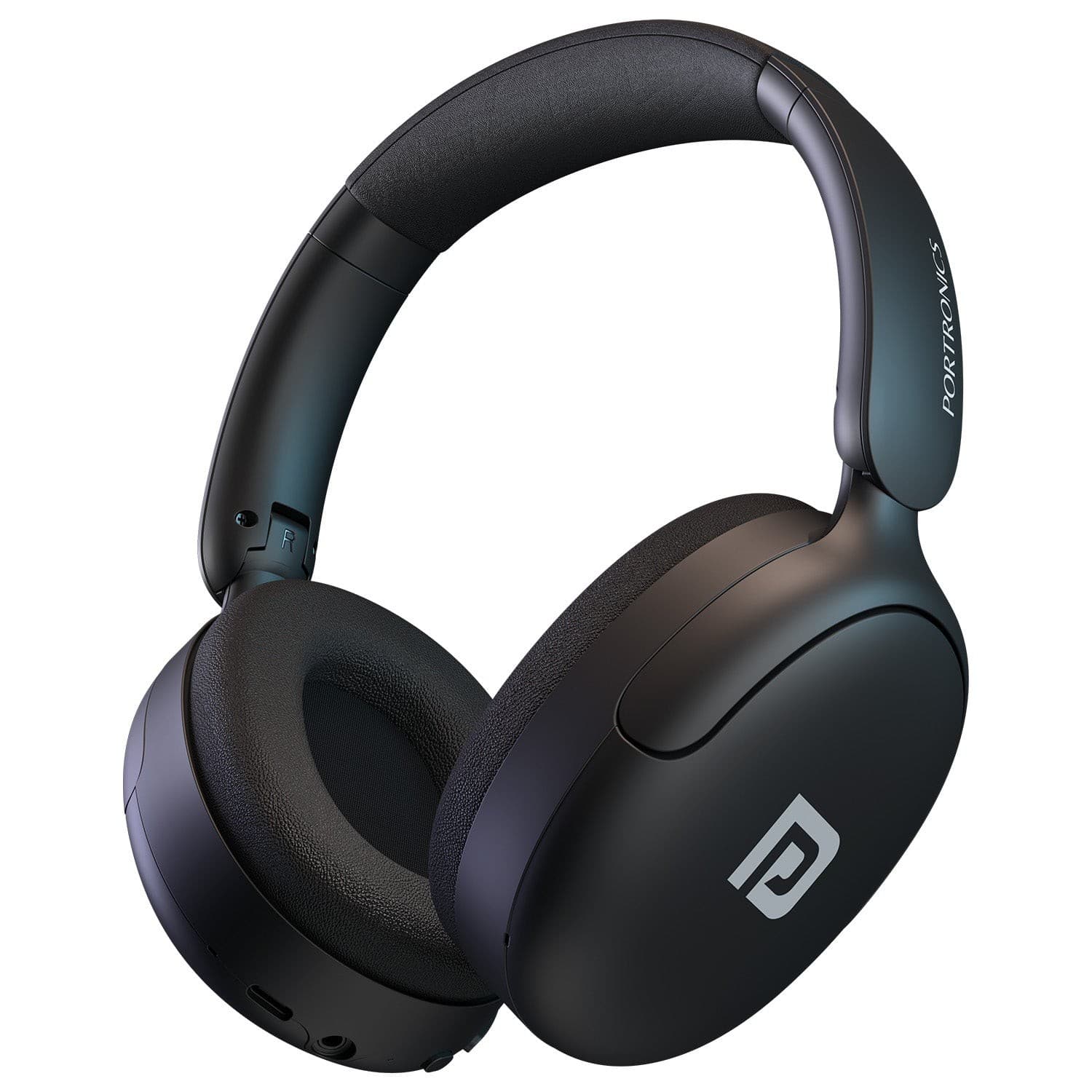 Portronics Muffs M5 Quad Mic, Powerful Bass, Adjustable Fit, Type C Fast Charging - Earphone | Buy online on ZillyBuy