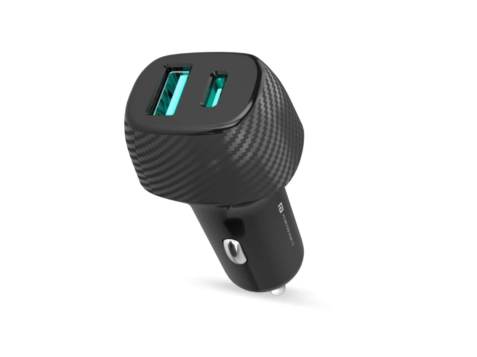 Portronics Car Power 6 51W Fast Car Charging Adapter with Dual Output Ports(PD Type C+ Mach USB-A) Compatible with iPhones, Android Smartphones, Tablets & More - Charger | Buy online on ZillyBuy