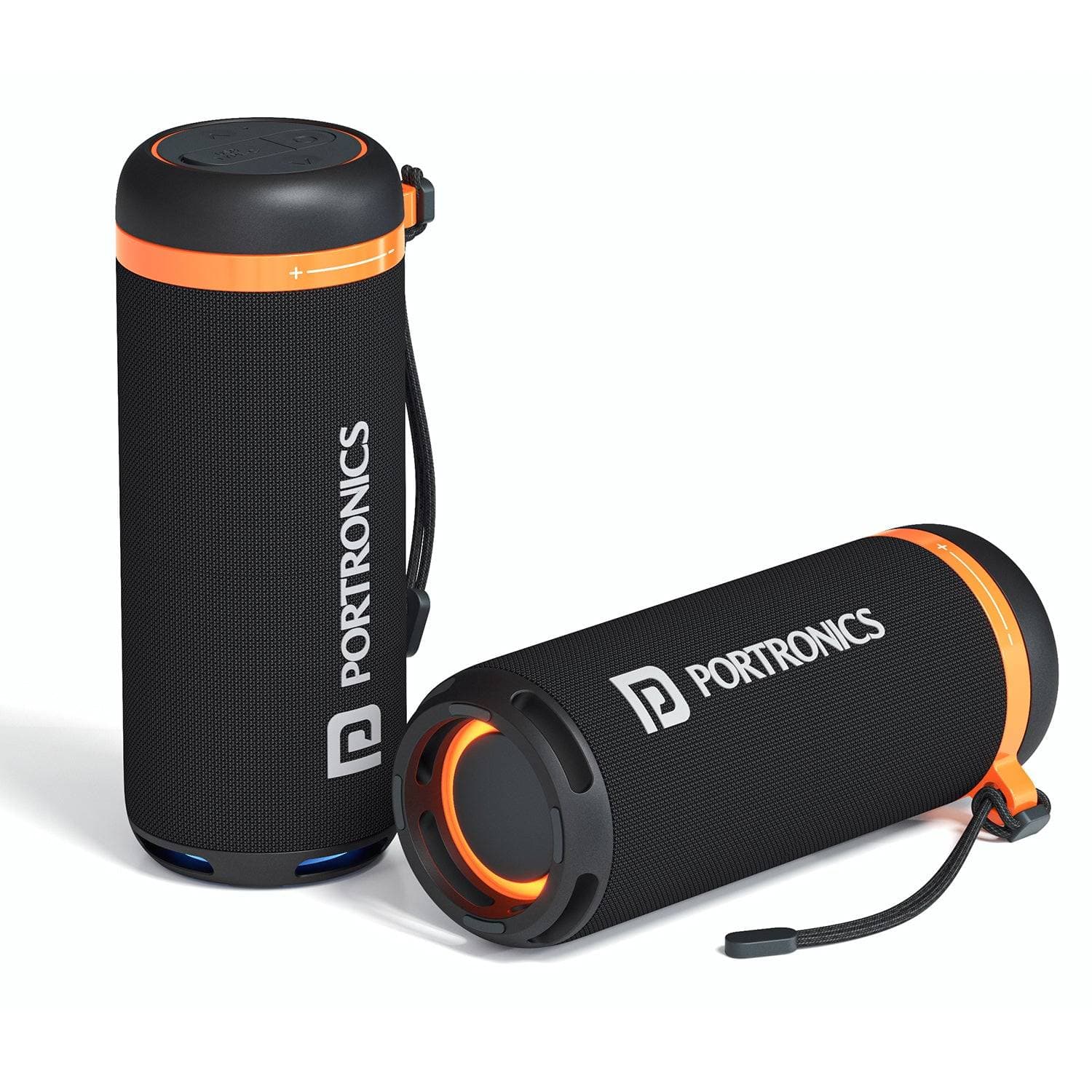 Portronics Breeze 7 Wireless Bluetooth Speaker with Rotational Volume Control, 6 Hours Playtime, Bluetooth 5.4V, Passive Bass Radiator, TWS Mode, RGB LED Lights, Type C Charging - Speaker | Buy online on ZillyBuy