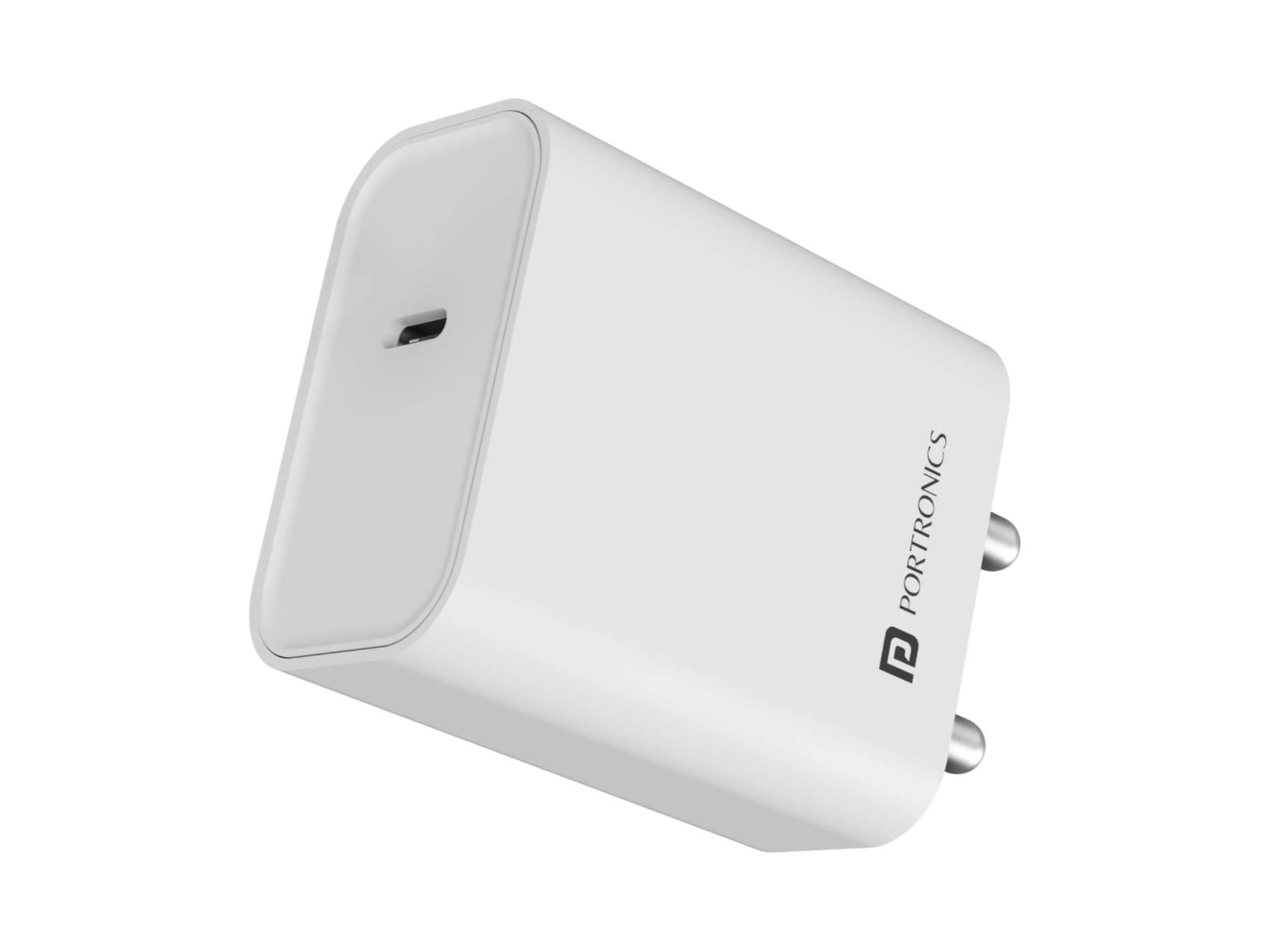 Portronics Adapto 25 25W Fast Charger, Type C PD Charger, Intelligent Chip, Over Voltage Protection - Charger | Buy online on ZillyBuy