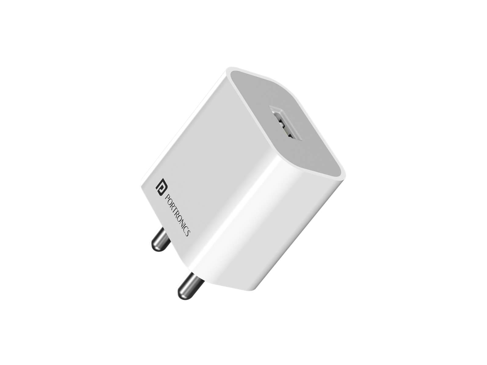 Portronics Adapto 12 Adapter/Charger, 2.4A 12W Fast Wall Charger for iPhone - Charger | Buy online on ZillyBuy