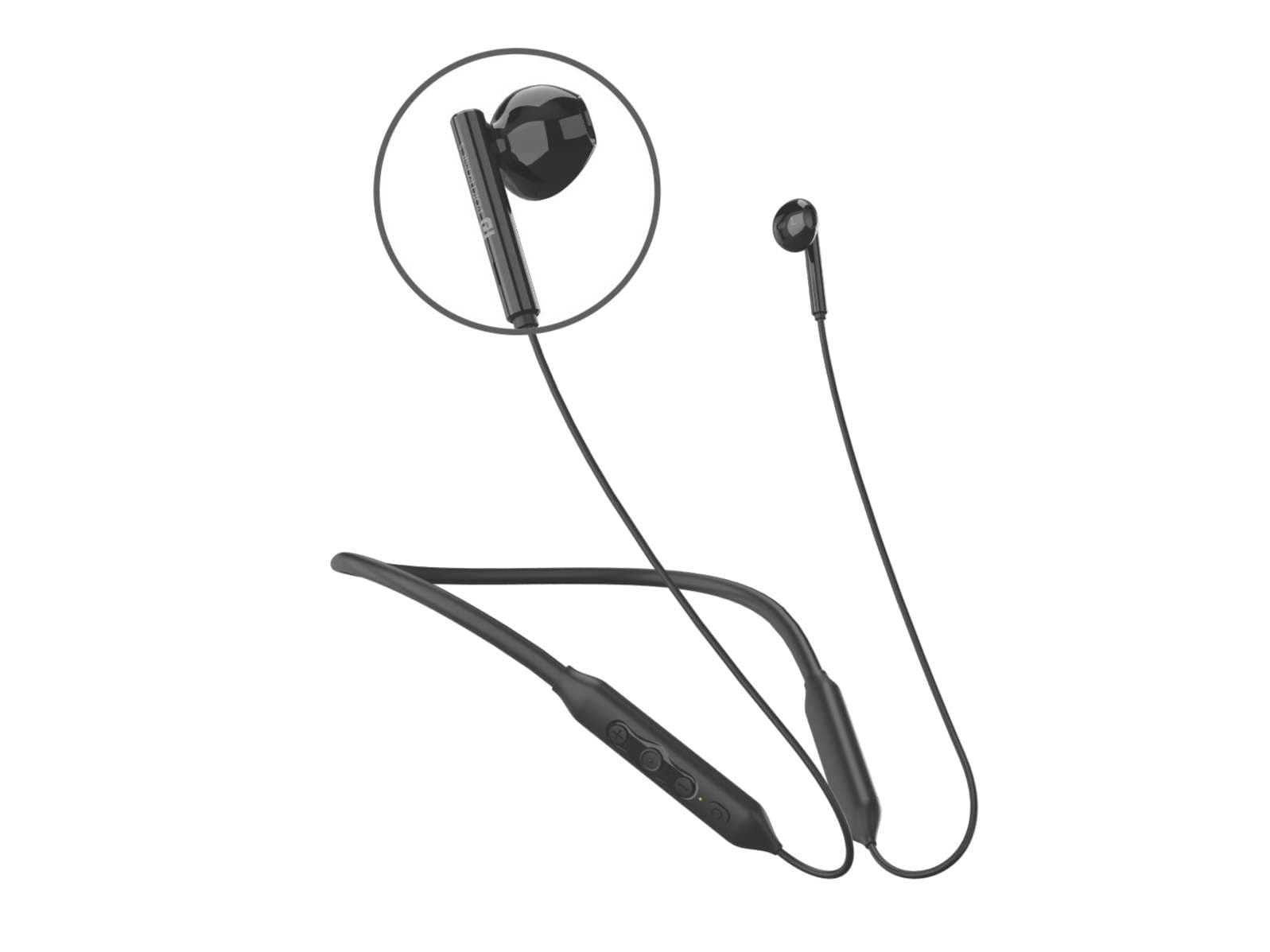 Portronics Harmonics Z5 33 Hour Playtime, Inline Control, Water Resistant, 14.2mm Dynamic Driver - Black - Earphone | Buy online on ZillyBuy