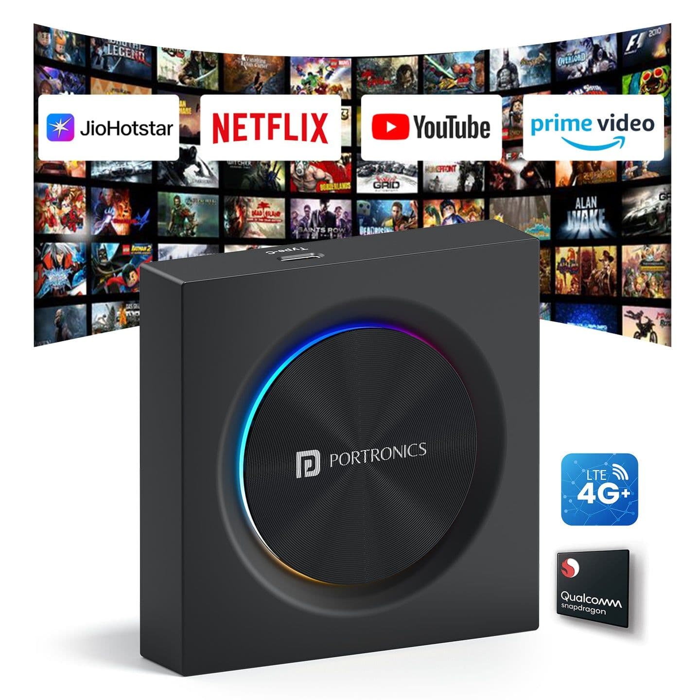 portronics tune prime stream youtube netflix jiohots...
