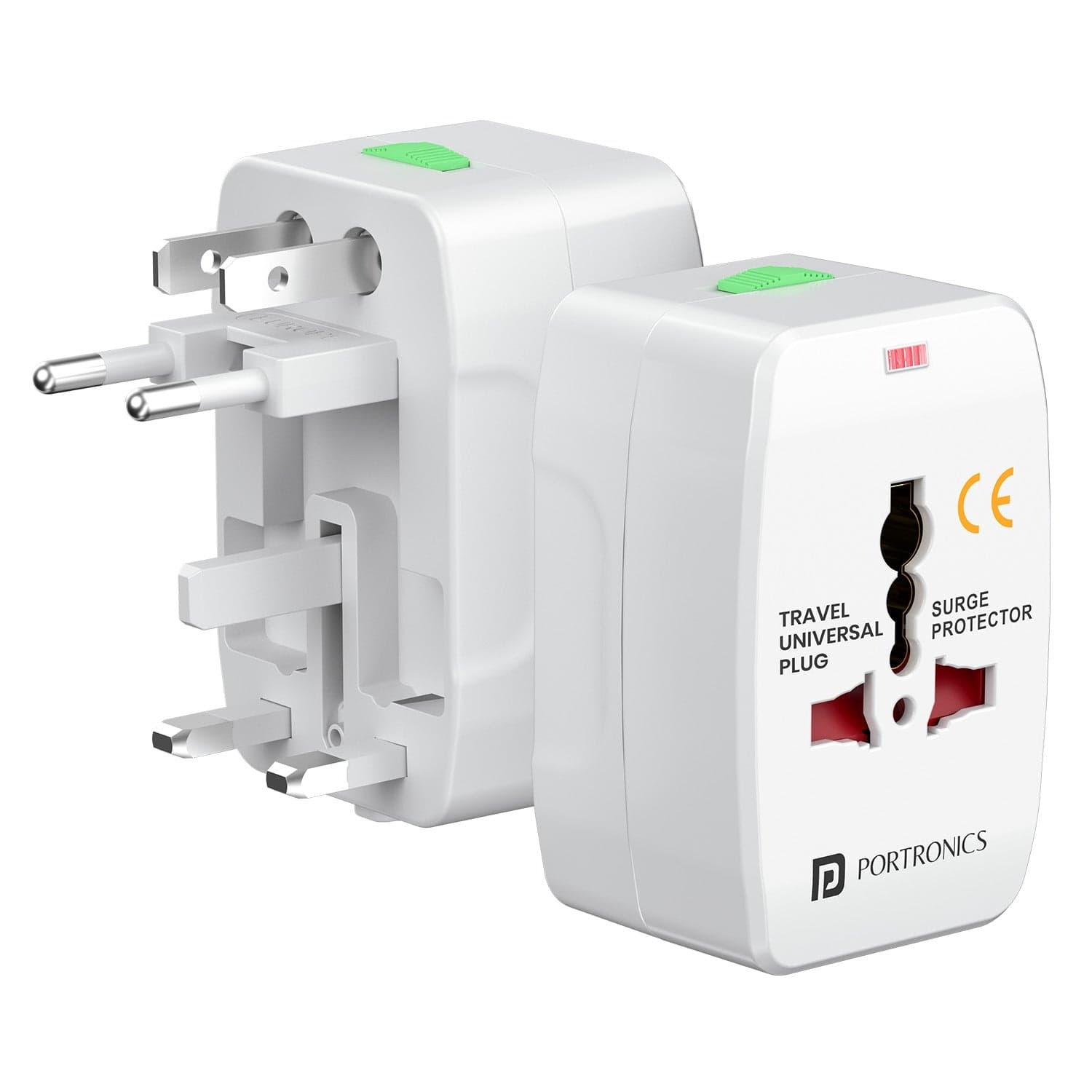 Portronics Juicemate Go Universal Travel Adapter with 6A AC Socket Output,Universal AC Socket, All in One International Travel Fast Charging Adapter,Suitable for 180+ Countries - Charger | Buy online on ZillyBuy