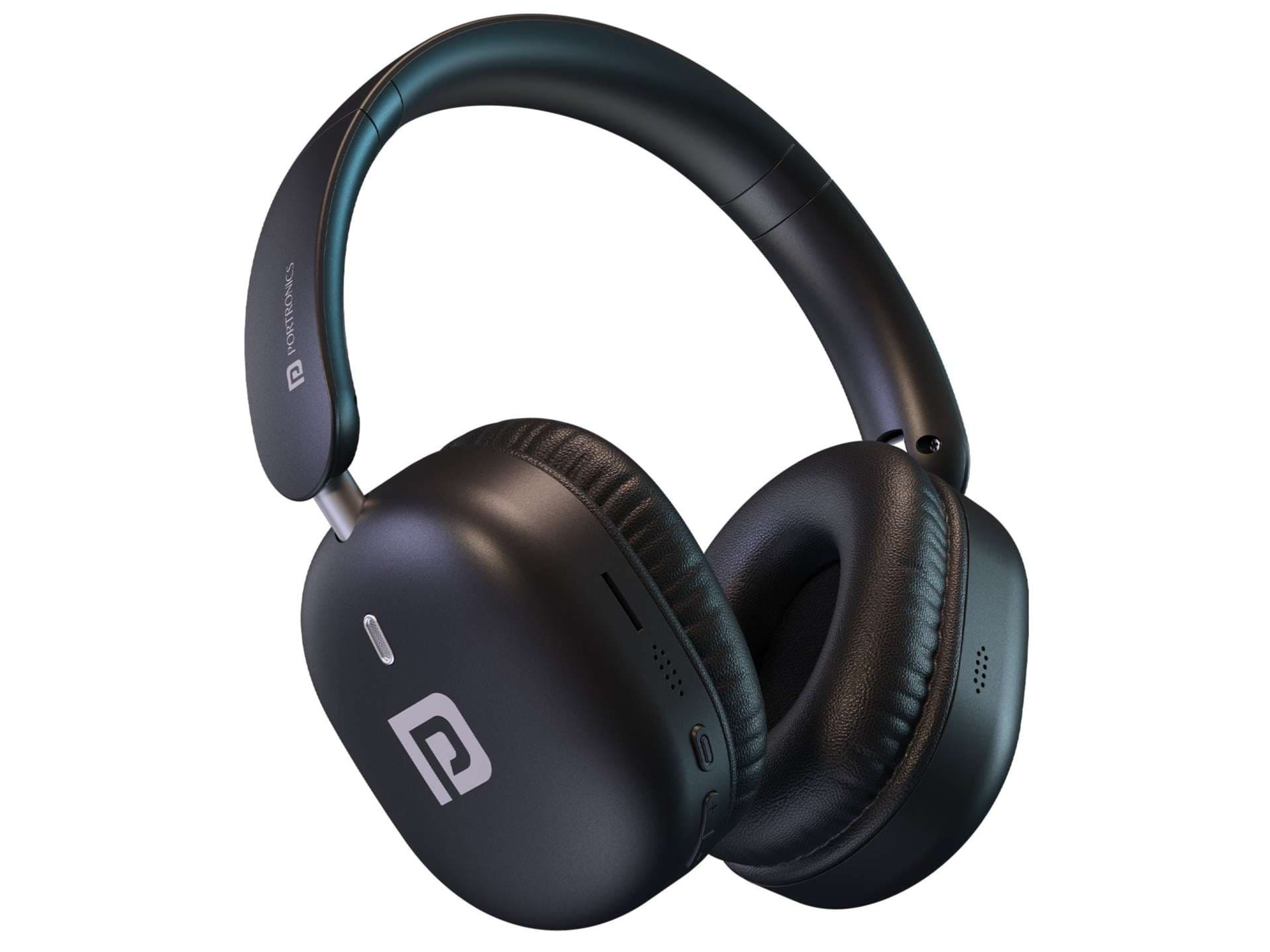 Portronics Muffs M6 Upto 40 Hours Playtime, Bluetooth version 5.4, Soft & Comfortable Ear Cushions, Dual Pairing, Type-C Fast Charging - Black - Earphone | Buy online on ZillyBuy