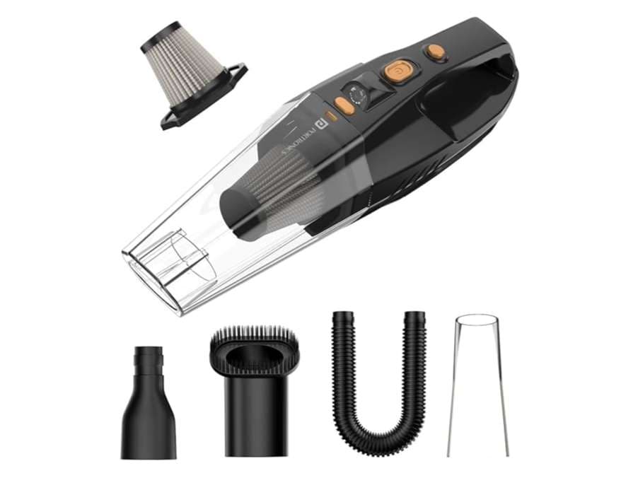 Portronics Mopcop Rechargeable Handheld Vacuum Cleaner for Home & Car, Washable HEPA Filter, Multi-Function Nozzles, Deep Cleaning, Cordless, Dry Vacuum, for Home Appliances (Black) - Vacuum Cleaner | Buy online on ZillyBuy