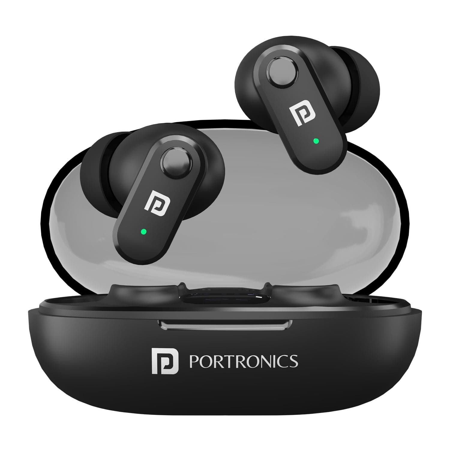Portronics Harmonics Twins S16 in Ear Wireless TWS Earbuds with 24 Hrs Playtime, Clear Calls, Game & Music Mode, Low Latency, Bluetooth 5.3v, LED Display, Type C Fast Charging - Earphone | Buy online on ZillyBuy
