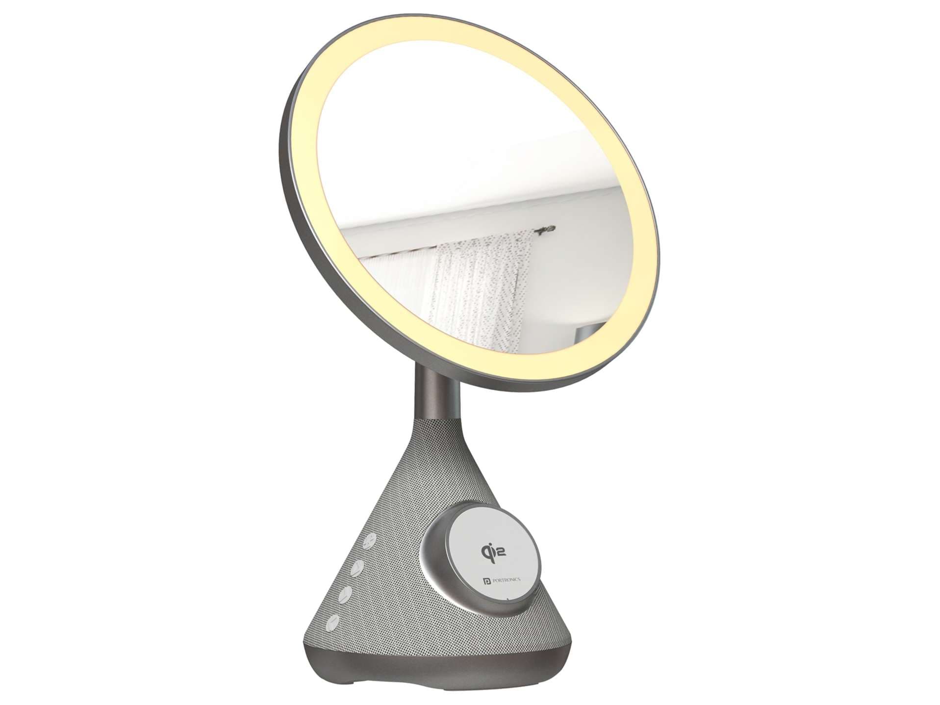 Portronics Movo 15W Wireless Charger, 5W Bluetooth Speaker, 3 Ring Adjustable LED lights, Qi2 Certified Wireless Charging - Charger | Buy online on ZillyBuy