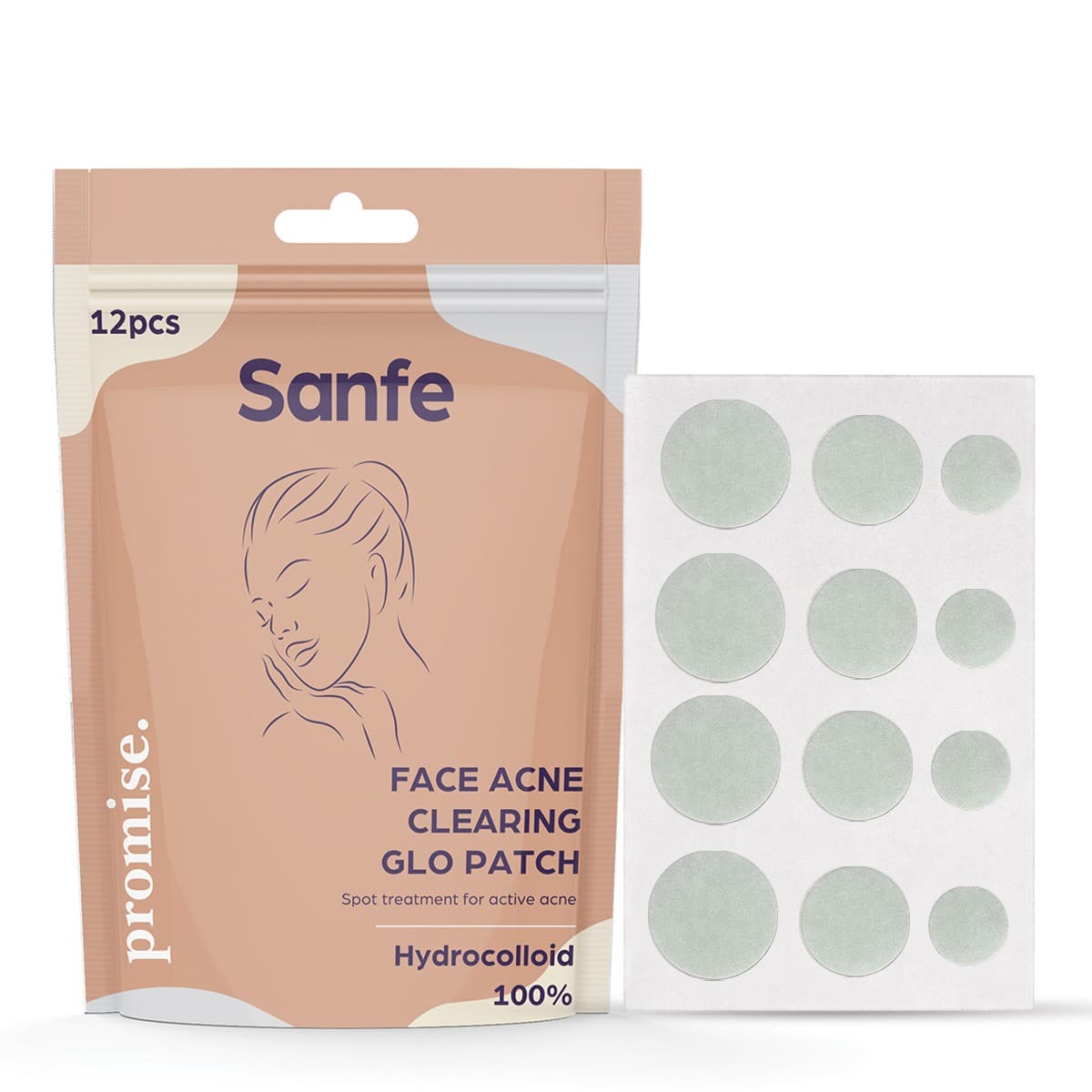 Sanfe Face Acne Clearing Glo Patch - 12 Pcs - Skin Care - Face Cleansers | Buy online on ZillyBuy