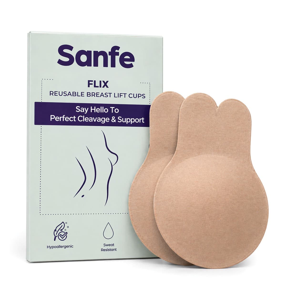 Sanfe Flix Reusable Breast Lift Cups, 1 Pair, Strapless Backless Bra Pads I Reusable - Shaving and Grooming | Buy online on ZillyBuy