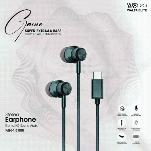 Walta Elite Game type C Earphone - Earphone | Buy online on ZillyBuy