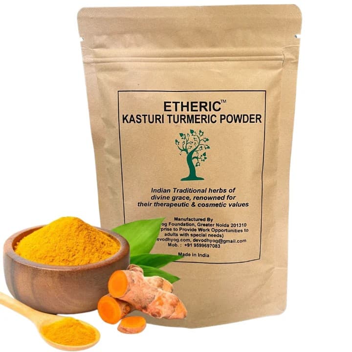 Etheric Kasturi Turmeric Powder for Anti Acne & Skin Treatment - 150gm - Skin Care - Face Cleansers | Buy online on ZillyBuy