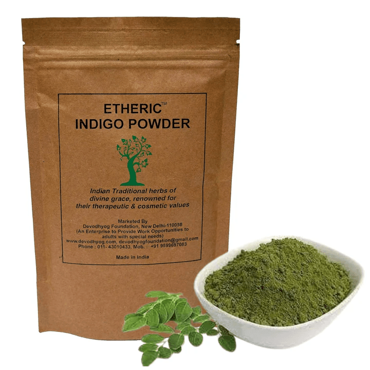 Etheric Indigo Leaves Powder for Chemical Free Natural Hair Colouring & Dye, Amonia Free - 200gm Pack - Hair Care - Shampoo, Oils, Conditioners | Buy online on ZillyBuy