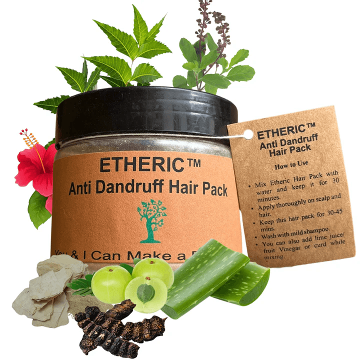 Etheric Anti Dandruff Hair Pack For Dandruff & Control Hair Fall - 150 gm - Hair Care - Shampoo, Oils, Conditioners | Buy online on ZillyBuy