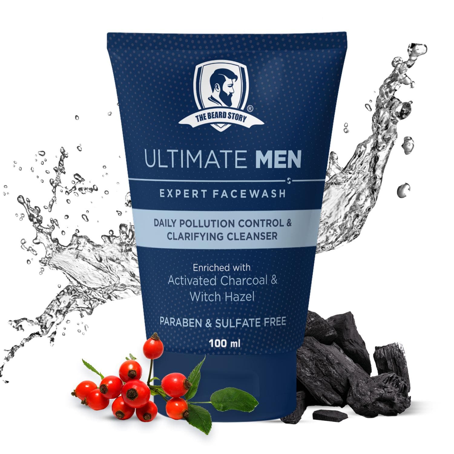 Ultimate Men Expert Face Wash With Activated Charcoal For Deep Cleansing, Non-Drying (100 GM) - Skin Care - Face Cleansers | Buy online on ZillyBuy