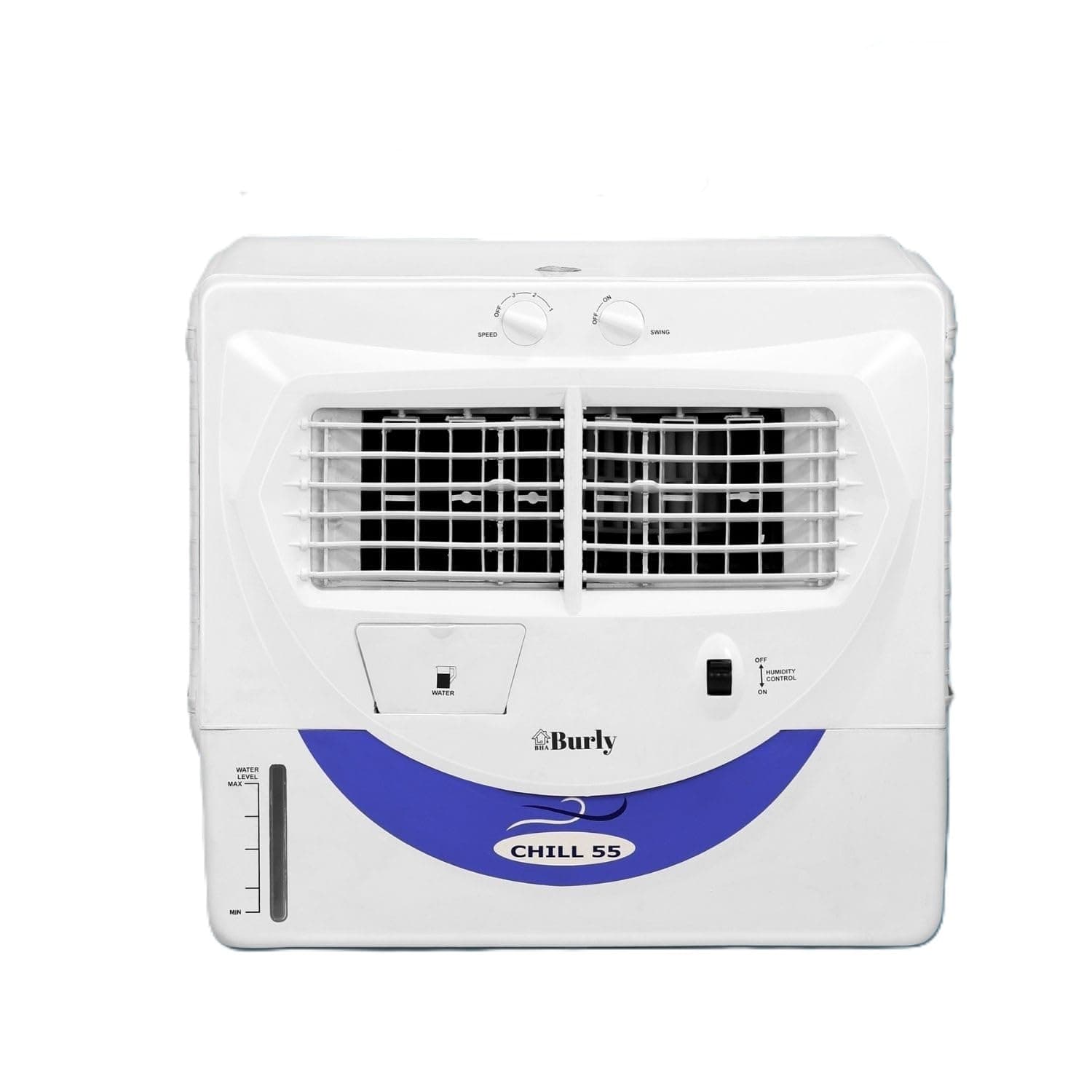 BHABURLY Chill 55L Window Air Cooler for Home, Powerful Air Throw, Dual Side Water Inlet, Wood Wool - White - Air Cooler | Buy online on ZillyBuy