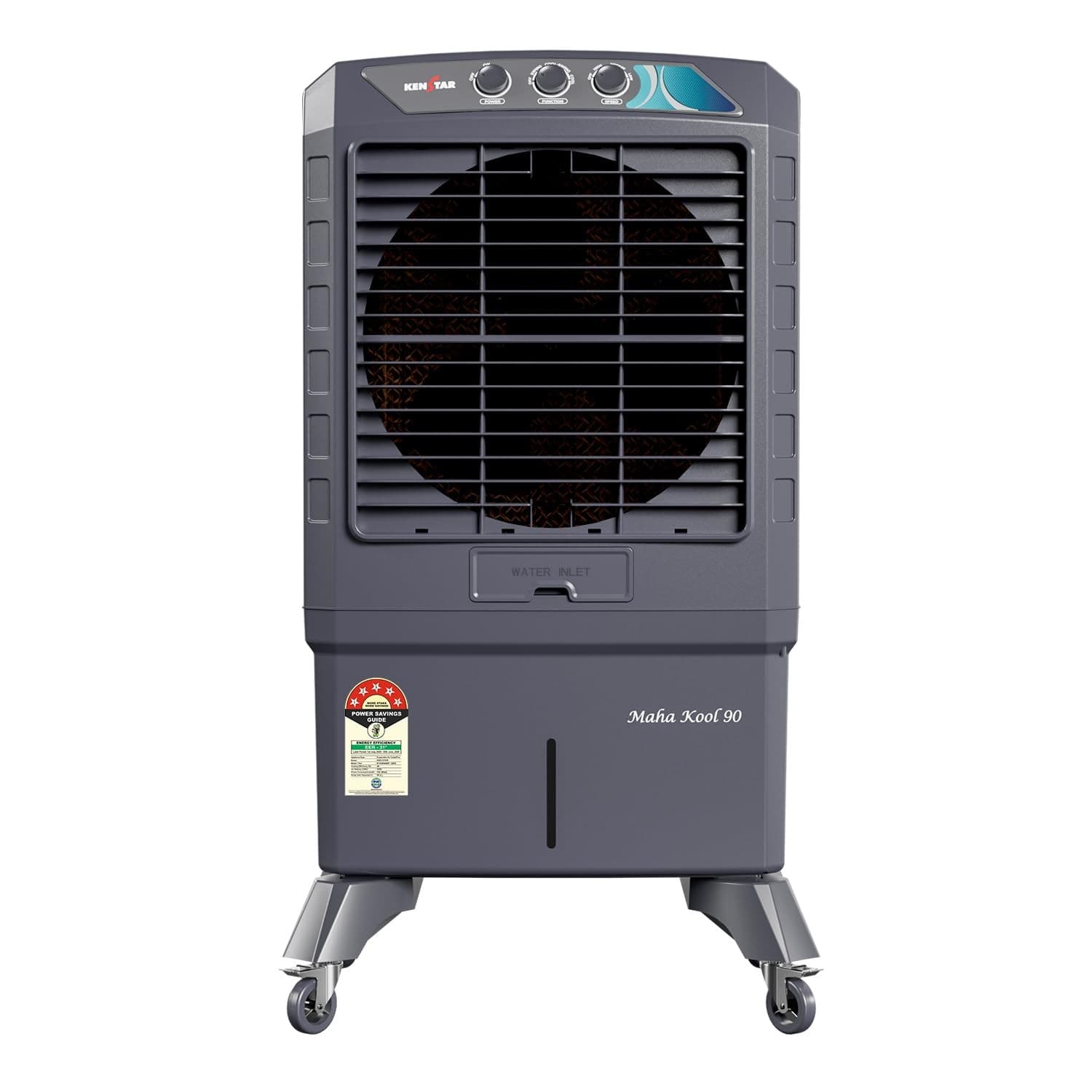 Kenstar Maha Kool HC 90L Desert Air Cooler with Anti-Bacterial Honeycomb Pads, Grey - Air Cooler | Buy online on ZillyBuy