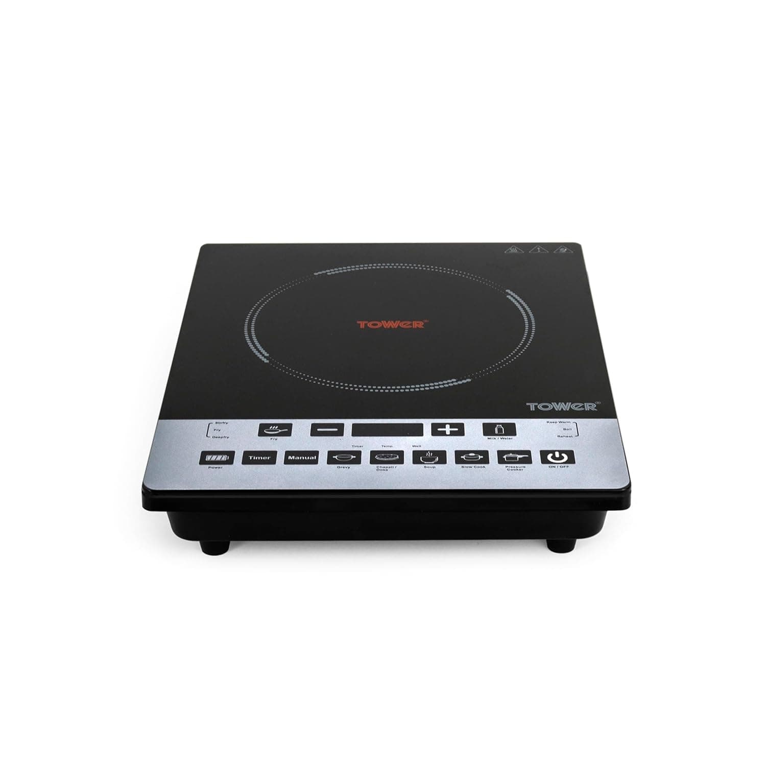 Tower Solace 2000W Induction Cooktop, Portable Electric Induction Stove with Touch Control, Auto Shut-Off, Multiple Cooking Modes, Energy Efficient Cooktop, TWR-INDUCTION-SOLA - Black - Induction Cooktop | Buy online on ZillyBuy