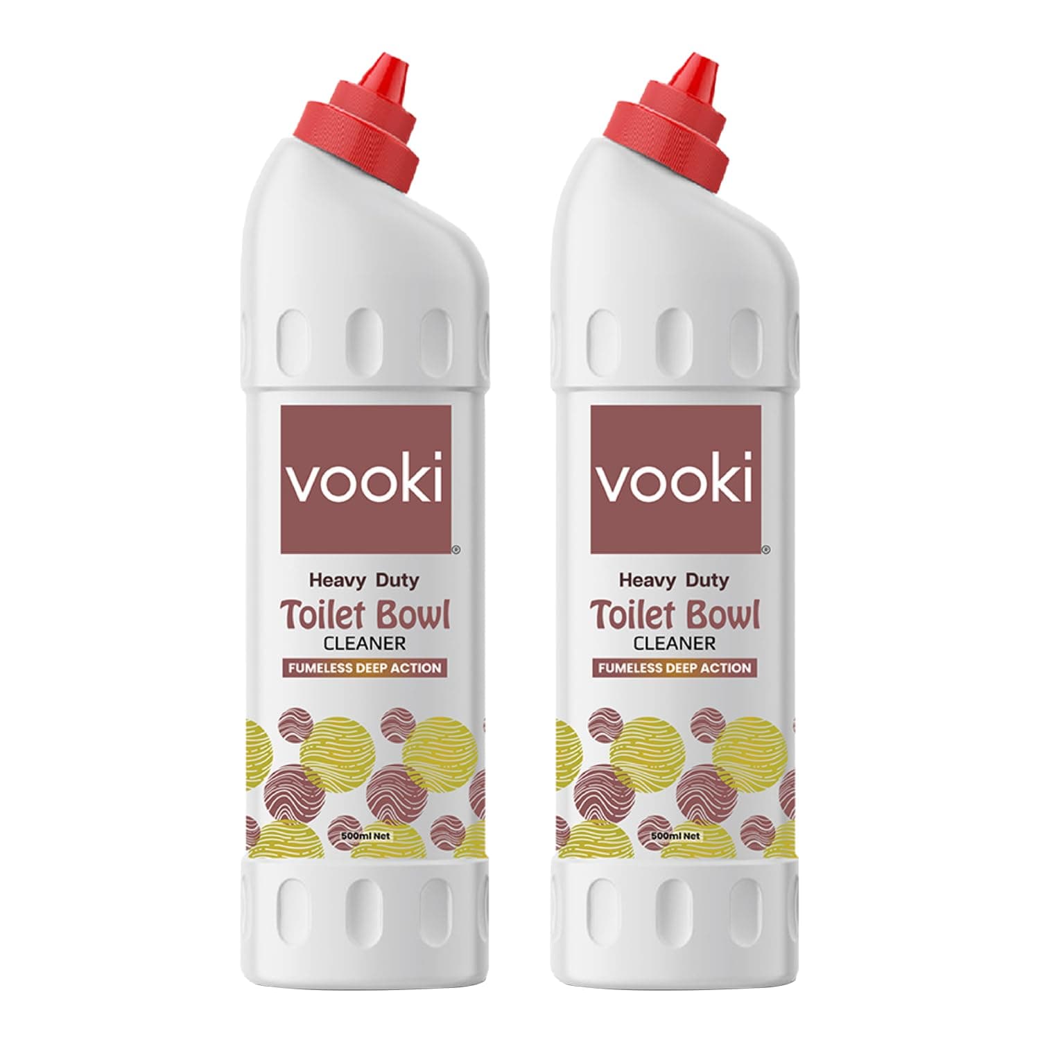 Vooki Heavy Duty Toilet Bowl Cleaner Fumeless Deep Action liquid - 500 ml Each (Pack of 2)… - Bins and Bathroom | Buy online on ZillyBuy