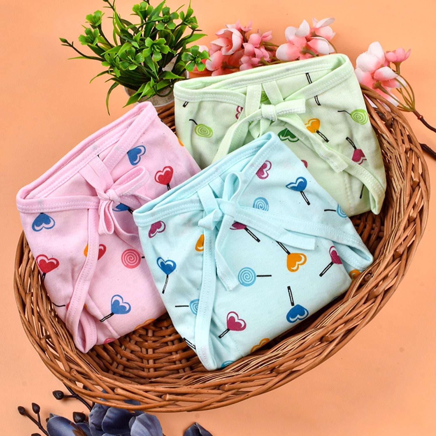 Mom's Home Baby Unisex Printed Cotton Cushioned Nappies Combo-Pack of 3 Mix Design(0-3 Months) - Uncategorized | Buy online on ZillyBuy