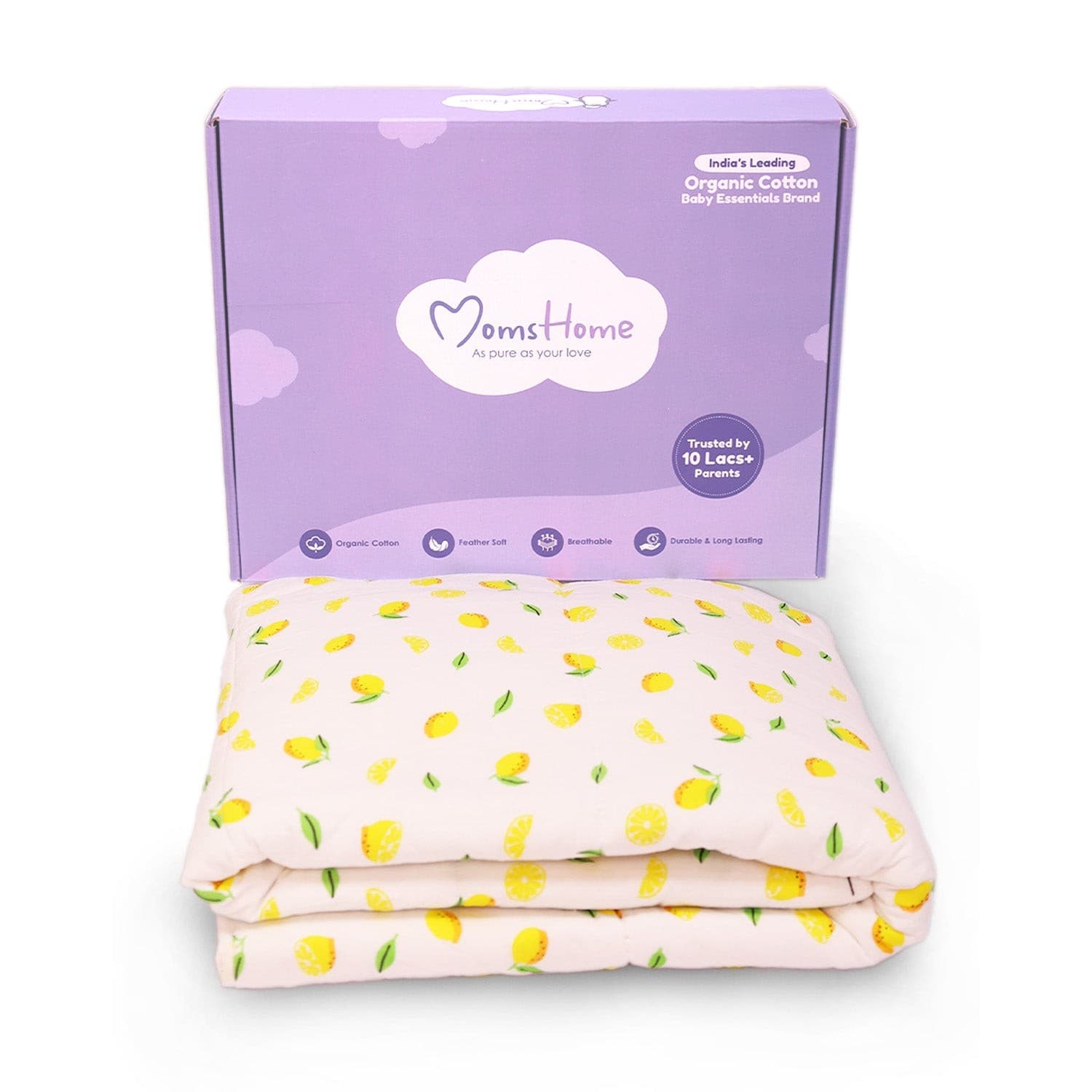 ac quilt blanket cum bedspread 0 3 years 100x120 cm lemon