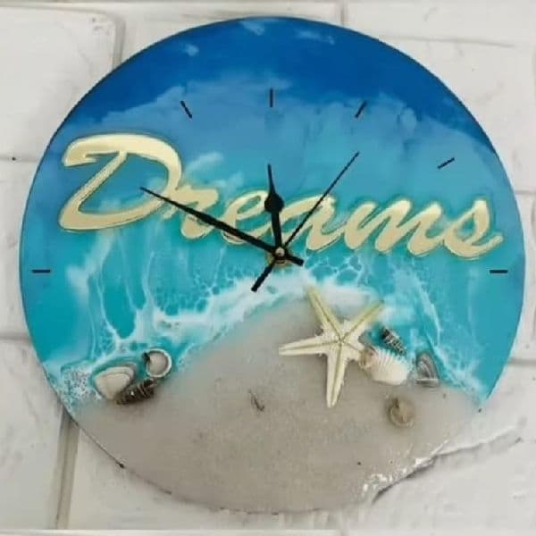 Resin Art Clock - Fragrance | Buy online on ZillyBuy