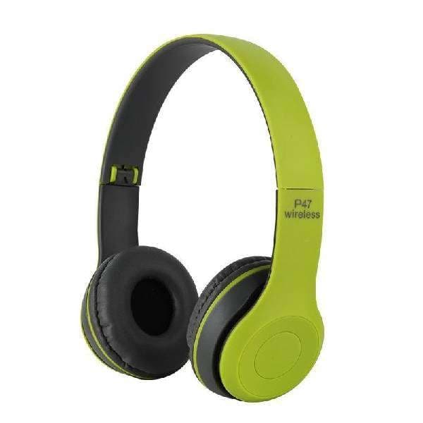 Wireless Bluetooth Headphones P47 Foldable Over Ear Gaming Sports Headset Colour Neon Green - Laptop | Buy online on ZillyBuy
