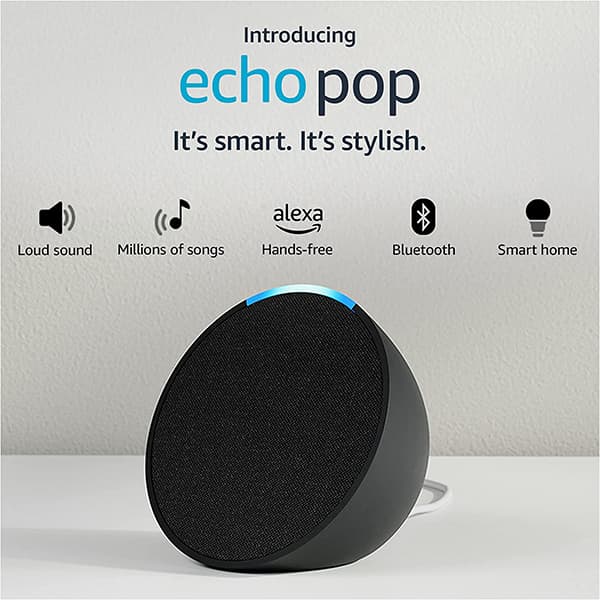 Amazon Echo Pop Smart Speaker With Alexa Amazon Echo Pop Smart Speaker With Alexa - Black - Speaker | Buy online on ZillyBuy