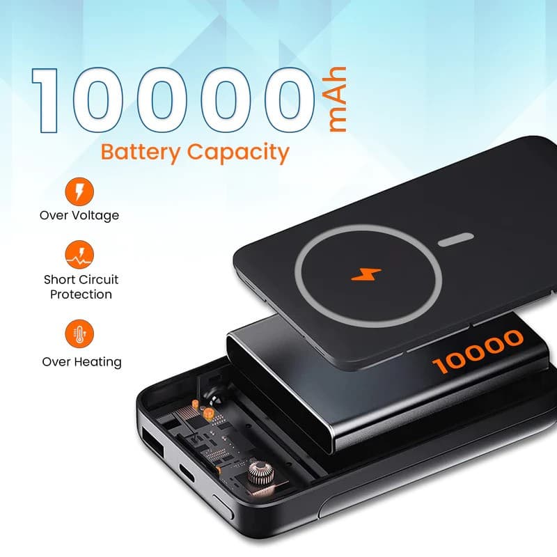 GIZMORE iMAG POWER 10000mAh 15W Strong Magnetic GIZMORE iMAG POWER 10000mAh 15W Strong Magnetic - White - Power Bank | Buy online on ZillyBuy