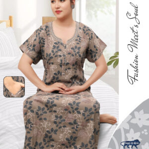 Fashionable nightwear with a floral pattern