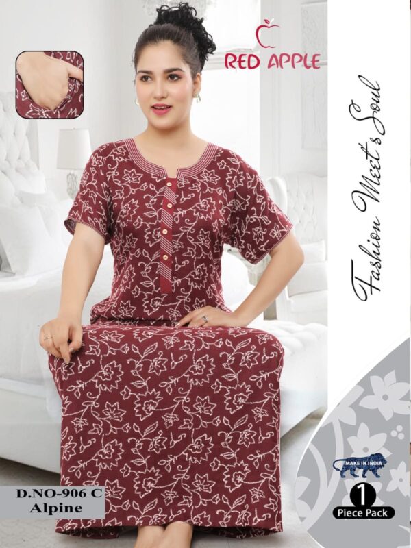 Nightgown for Women - Alpine Viscos Soft & Relaxed Fit