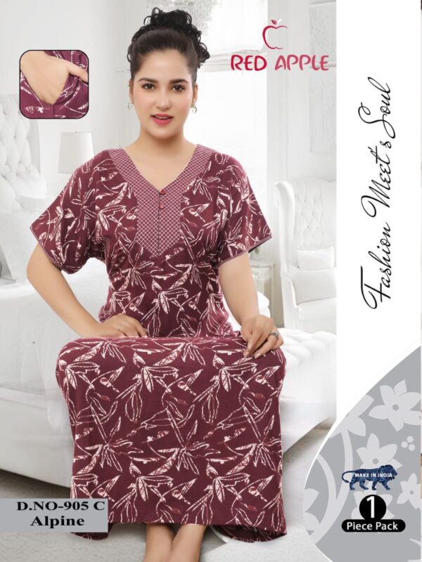 Comfortable Alpine viscos Nightgown with Floral Print