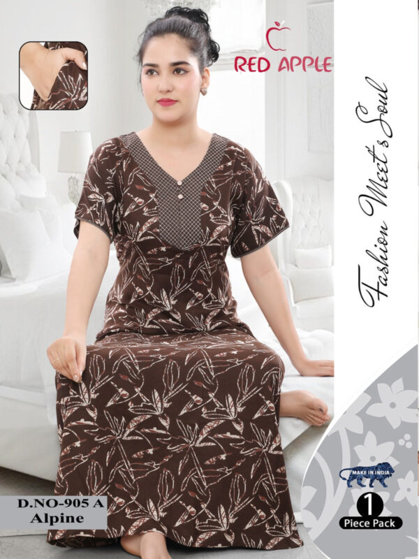 Comfortable Alpine viscos Nightgown with Floral Print