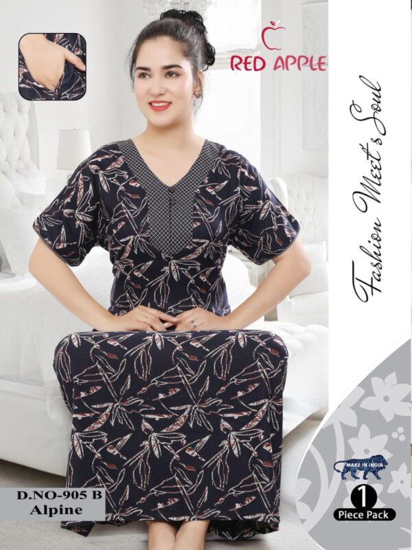 Comfortable Alpine viscos Nightgown with Floral Print