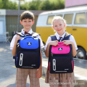 Classic School Backpack for Kids – Bear Patch Design