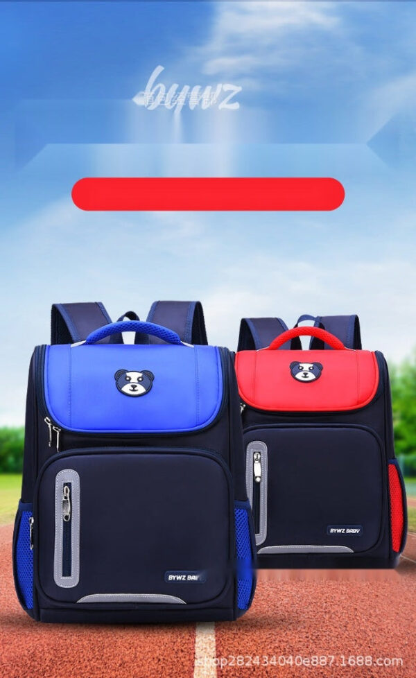 Classic School Backpack for Kids – Bear Patch Design