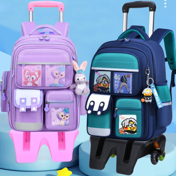 2-in-1 Trolley School Bags for Kids