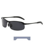 Trendy Half-Frame Color-Changing Sunglasses