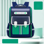 Stylish School Backpack with Multi-Color Stripes