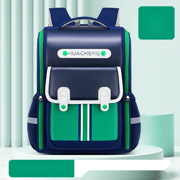 Stylish School Backpack with Multi-Color Stripes